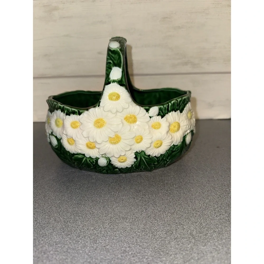 The Haldon Group Daisy Ceramic Basket , Daisy ,‎ Spring , Cottagecore , 1988